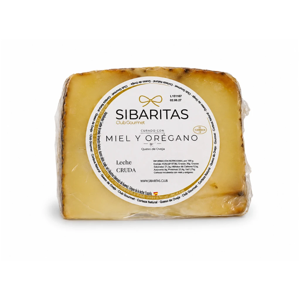 cuna de queso con miel y oregano
