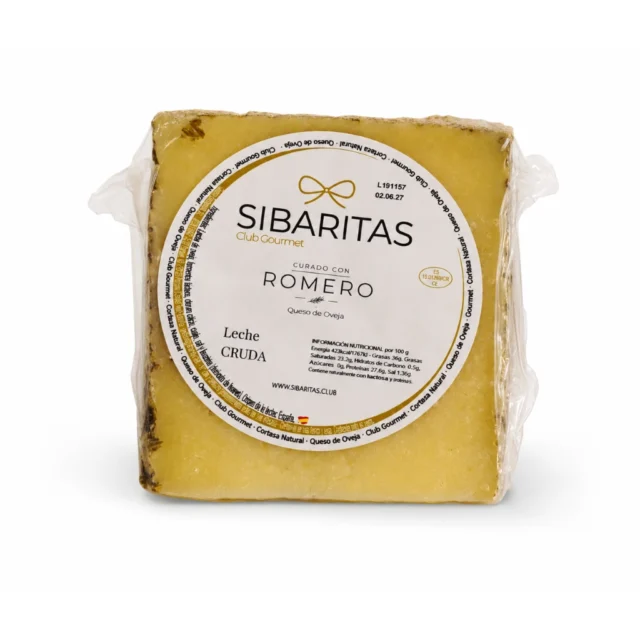 cuna de queso curado con romero