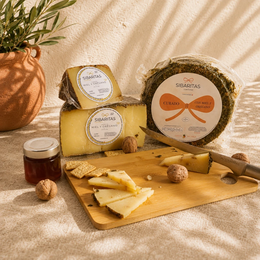 queso con miel y oregano
