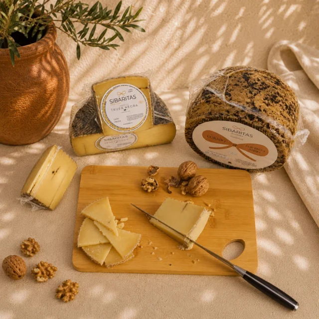 queso curado con trufa