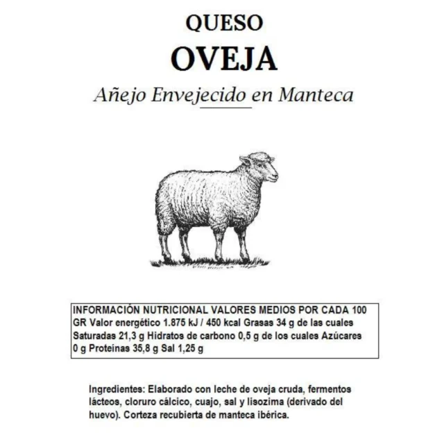 valores nutricionales del queso en manteca