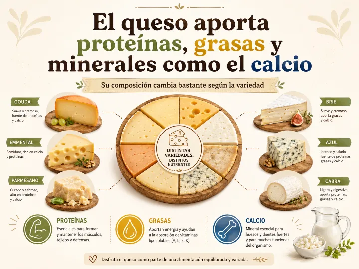 aportes nutricionales del queso