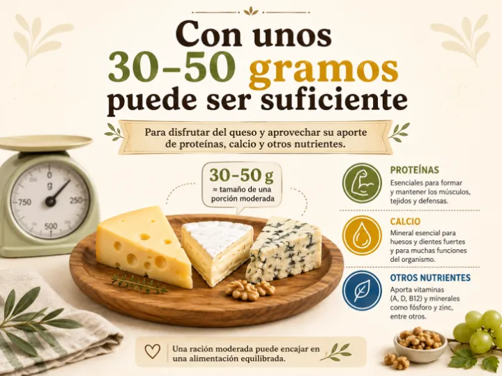 cantidad de queso a comer por la noche